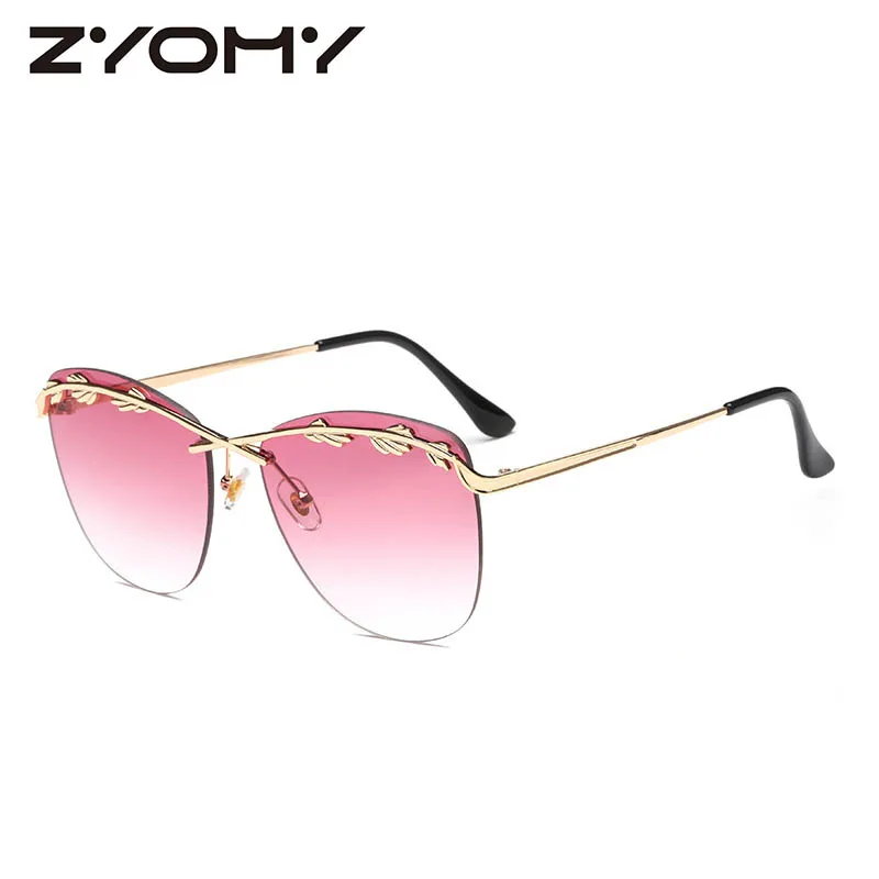 

Q Square frameless personality ladies sunglasses fashion gradient sunglasses uv400 goggles gafas de sol mujer
