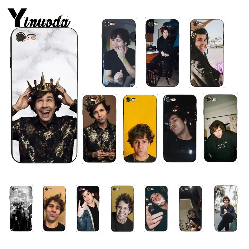 Yinuoda David Dobrik мягкий силиконовый черный чехол для телефона iPhone X XS MAX 6 6s 7 7plus 8 8Plus 5 5S SE
