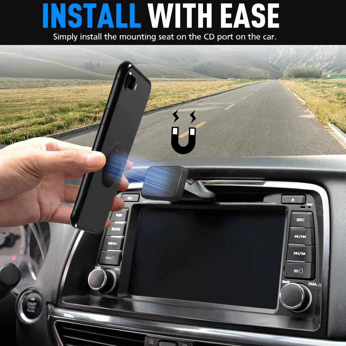 cd car phone holder