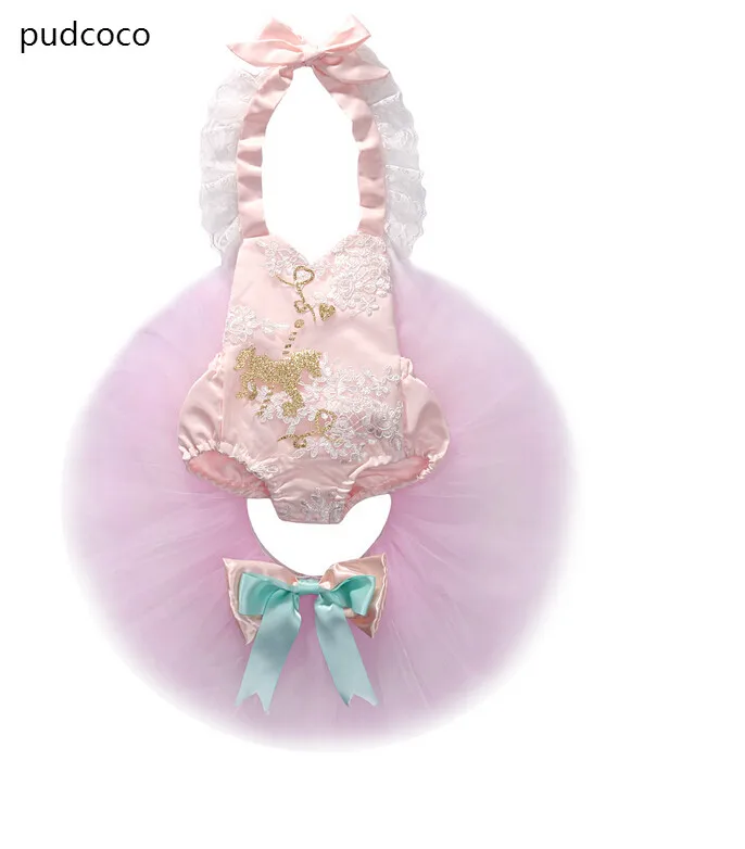 Cute Newborn Baby Girl Sequins Halter Rompers Tutu Skirt Princess Clothes Set Summer Toddler Sleeveless star