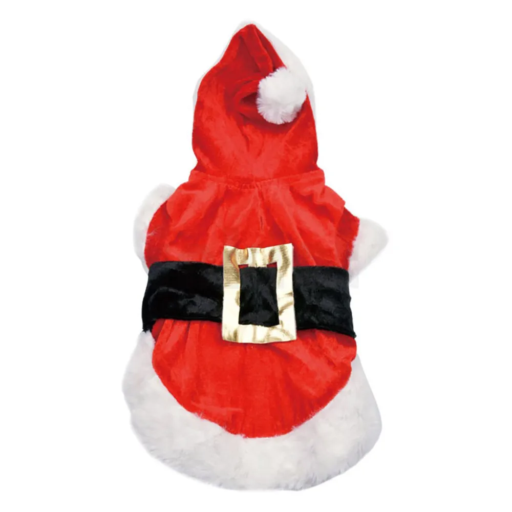 JCXAGR Рождественская домашняя собака одежда пальто Санта костюмы для собак Хлопок смесь одежда для домашних животных Одежда для маленьких собак Французский бульдог# A - Цвет: Red