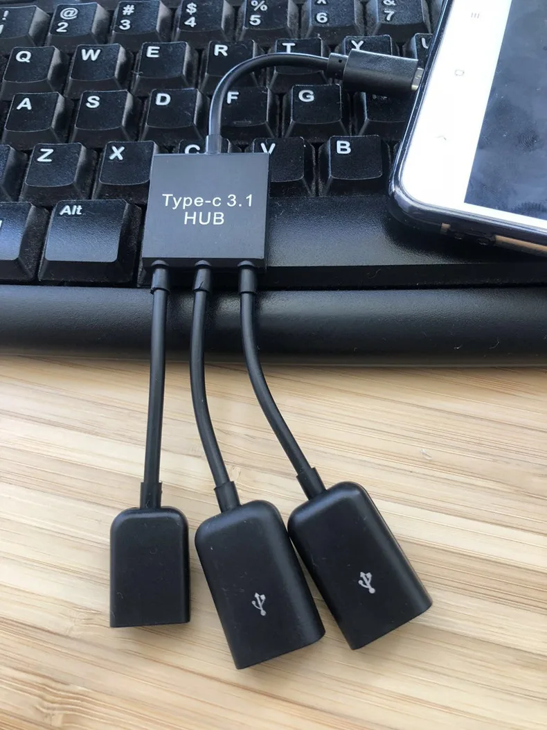 

3 in 1 Type-C To Micro USB 2.0 Power Charging Host OTG Hub Cable Adapter For OnePlus 2/3/3T/4/5/5T/6/6T/7/7T