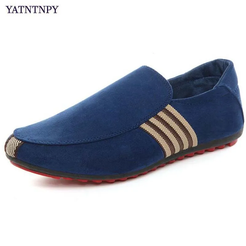 Goede YATNTNPY Comfort Mannen Platte schoenen Casual Canvas Sapatos Instappers Man Mocassins instappers vrijetijdsbesteding sneakers espadrilles (size kleine)