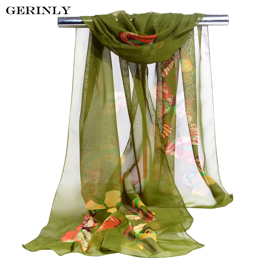 

Unique Design Women Scarves Chiffon Cute Butterflies Printed Scarf New Design Long Soft Silk Shawls Spring Summer Hijab Wraps