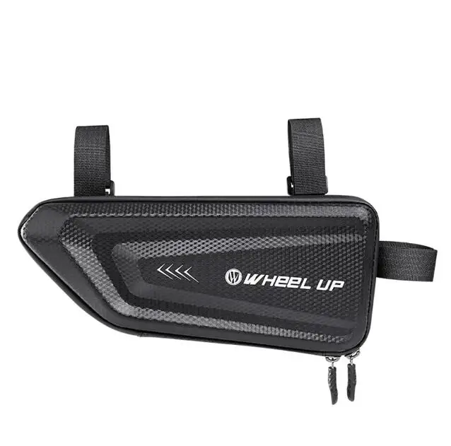 3L горный велосипед hard shell треугольник сумка дорожный мотоцикл велосипед комплект Передняя Луч сумка Труба Сумка езда оборудование аксессуары - Цвет: Черный