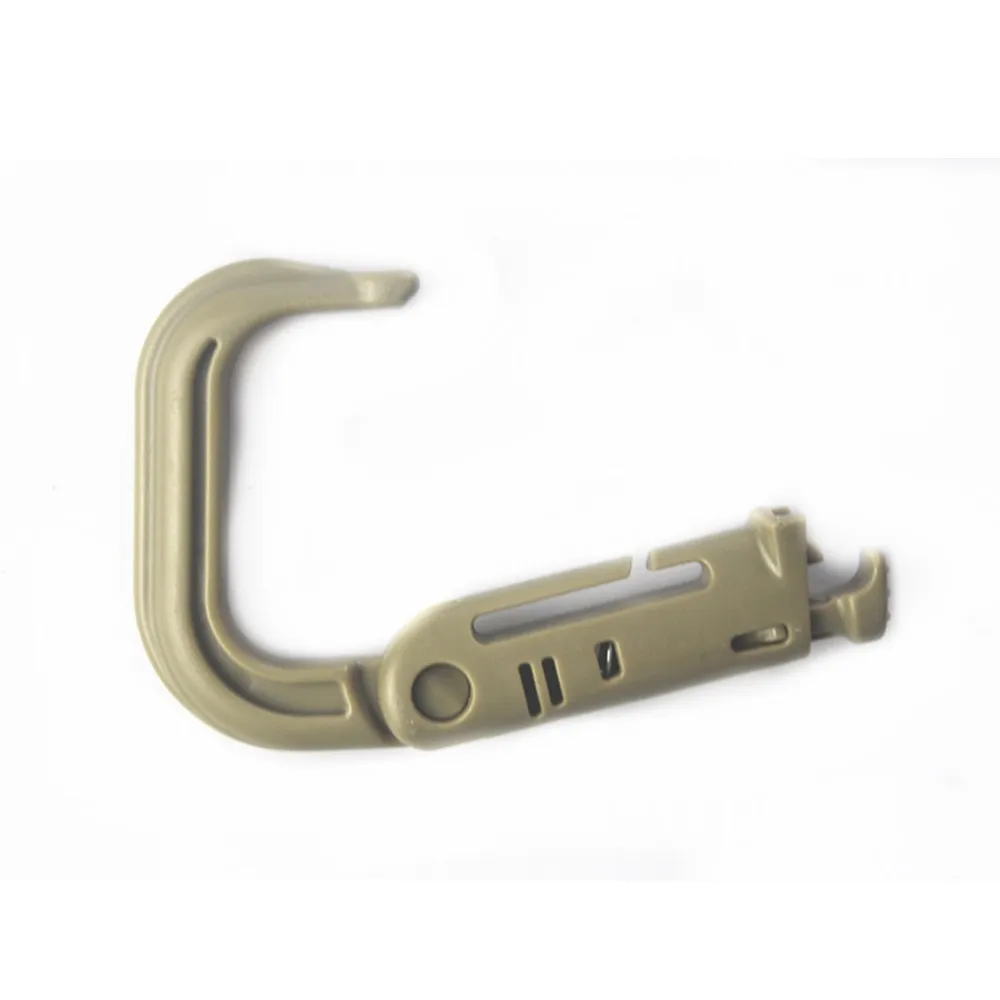 Grimloc carabiner hook D-Ring Locking Molle Carabiner 4pcs Pack tan BK OD climbing carabiner (5)