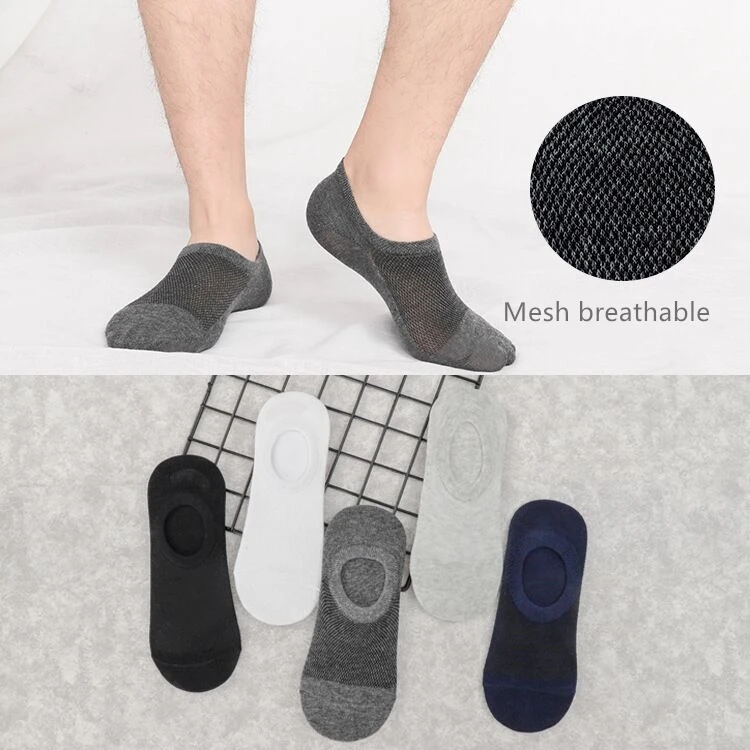 

5pairs/lot Mens socks popsocket chaussettes homme cotton short socks silicone summer 2019 skarpetki thin breathable harajuku
