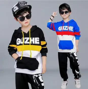 

2 Pcs Children Autumn Clothes Set Big Boys Girls Peacock Hoodies Haren Pants Cotton Dance vetement garcon 6 8 10 12 13 14 Years