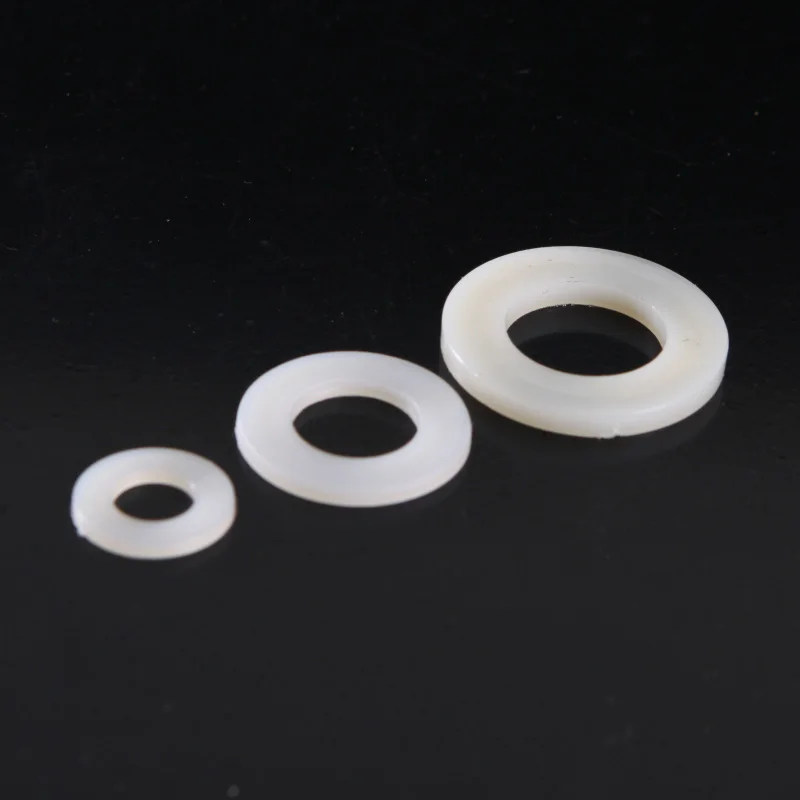 100PCS Nylon Washers Nylon Insulated Flat Washer Plastic Gasket Plastic