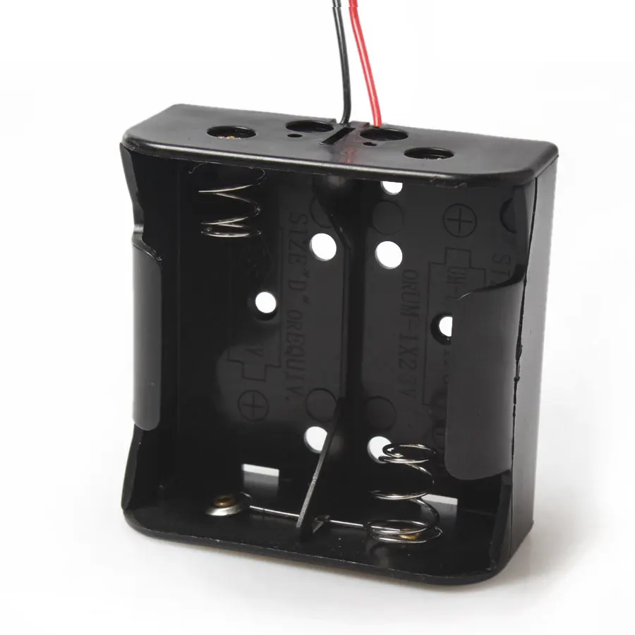 100 шт. чехлы для батарей 2 x D размера 3V|battery holder case box|battery boxbattery box |