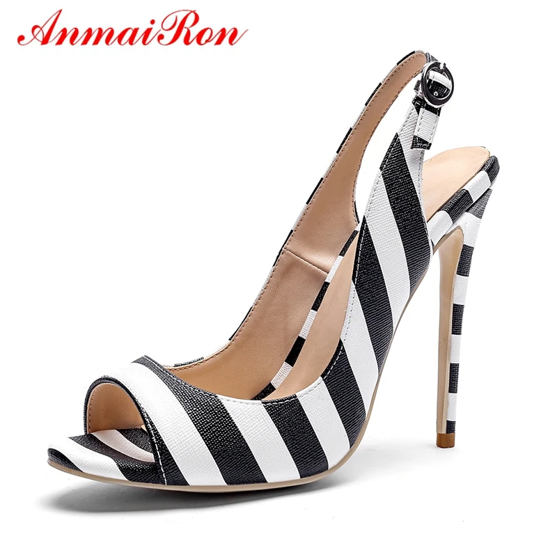 

ANMAIRON Women Fashion High Heels Sandals Women Zapatos De Mujer 2019 Summer Fashion Women Shoes Big Size 34-43 LY943