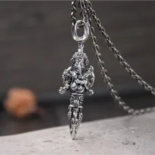 Solid 925 Sterling Silver Thai Elephant Trunk God Buddha Pendant Thai Silver King Kong Cross Pendant Lucky Transit 15G Solid 925 Sterling Silver Thai Elephant Trunk God Buddha Pendant Thai Silver King Kong Cross Pendant Lucky Transit 15G