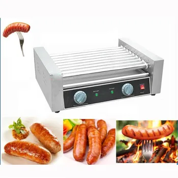 

9 rollers electric hot dog roaster machine Hot Dog Meat Ball roller Grill Roast Sausage rolling baked machine
