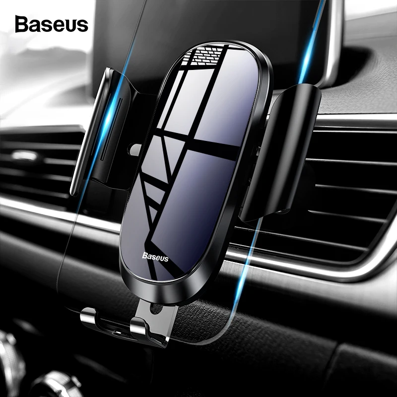 Автомобильный держатель для телефона Baseus для iPhone X XS Max XR samsung S10 S9 Gravity Air Vent, держатель для телефона в автомобиле, подставка для мобильного телефона