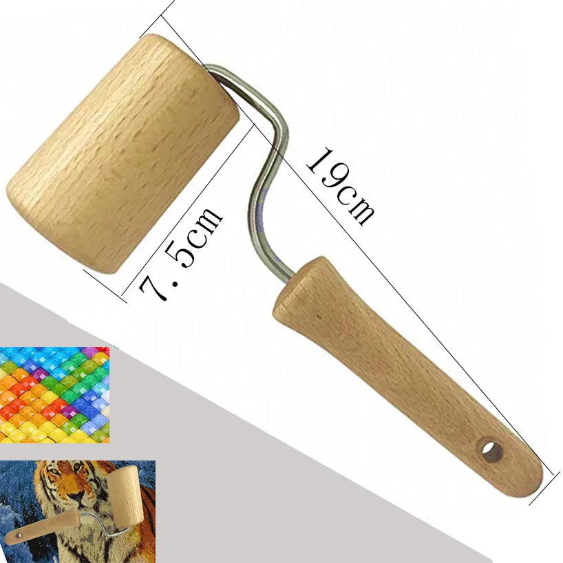 Wooden Roller for DIY 5D Diamond Painting Tool by Number Kits for Kid Adults
