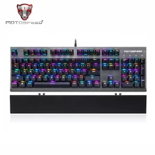 Original Motospeed CK 108 RGB Anti-ghosting USB Wired Metal 104Keys Mechanical backlight Gaming Keyboard ck108 Gamer PC Taclado