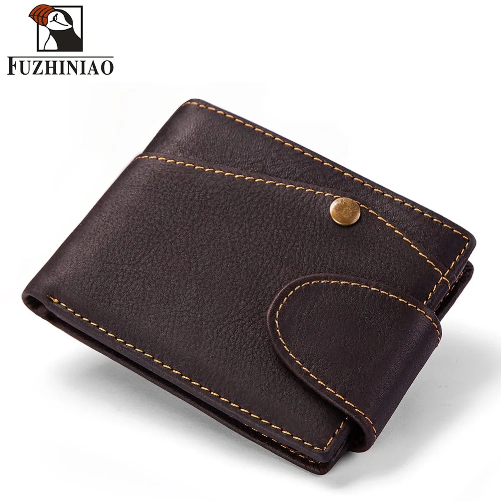 

100% Genuine Cowhide Leather Hight Quality Men Wallet Male Cuzdan walet Coin Purse Men Purse Luxury Small Perse Mini For Boys