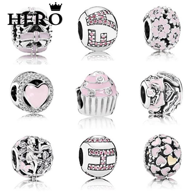 

HERO 100% 925 Sterling Silver Original Copy High Quality 1:1 Multi-Style Multi-Color Hollow-Out Love Beads Logo free mail