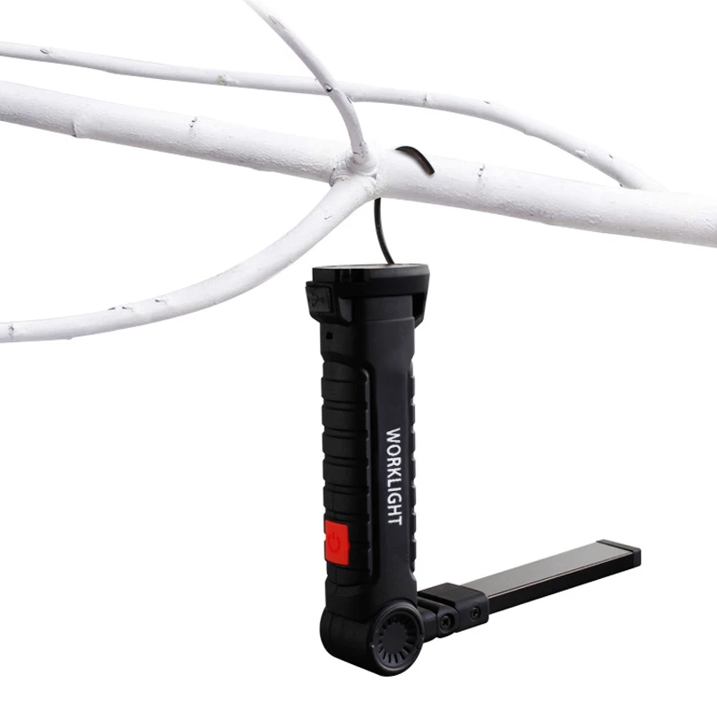 Портативный COB фонарик USB Перезаряжаемый 5 Режим светодиодный рабочий свет магнитный крючок Lanterna подвесной фонарь для палатки лампа встроенный аккумулятор
