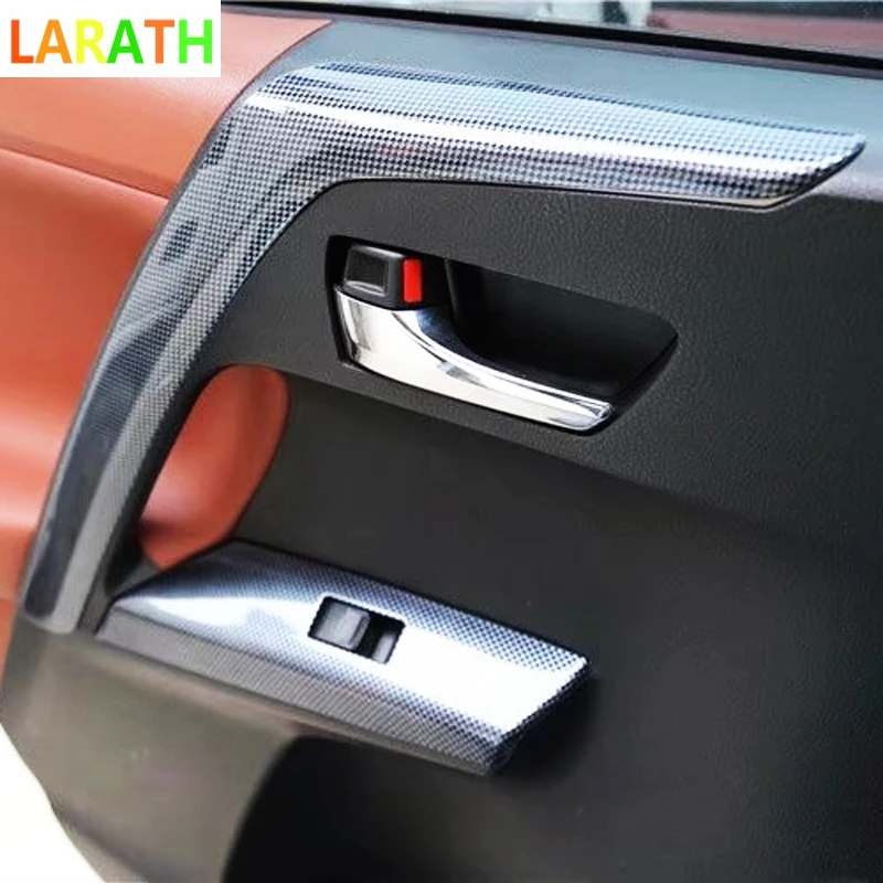 

The new 17PCS For Toyota RAV4 RAV 4 2014 ABS Carbon Fiber Paint Front Dash Board Air Vent Panel Inner Door Interior Accessories