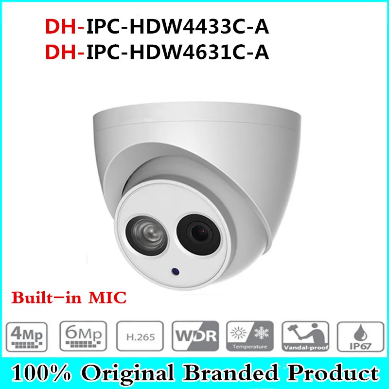 

Origina POE IP Camera IPC-HDW4433C-A IPC-HDW4631C-A POE 4MP 6MP Network IP Camera Built-in MIC 30M IR Night Vision WDR Onvif 2.4