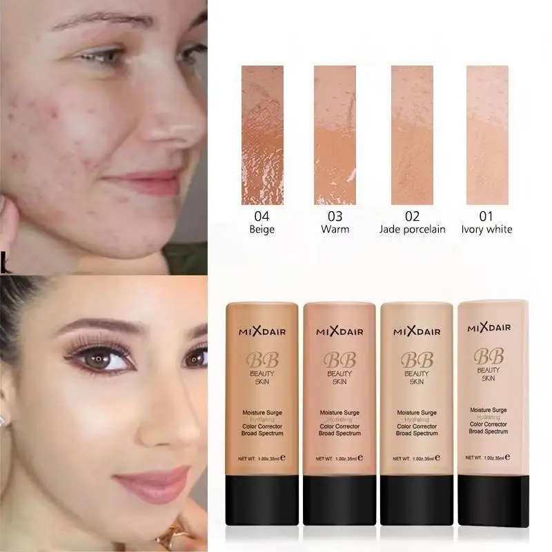 

MIXDAIR Face Liquid Foundation Moisturizing Make Up Base BB Cream Brightening Concealer Natural Face Primer Full Coverage