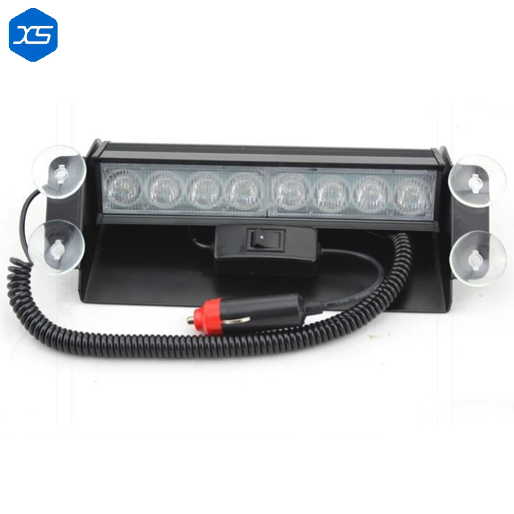 

Car styling Emergency Lights 12V 8W 8led Car Police Blasting Flashlight with 3 Mode Bright Flashing Light Yellow Flashing Light