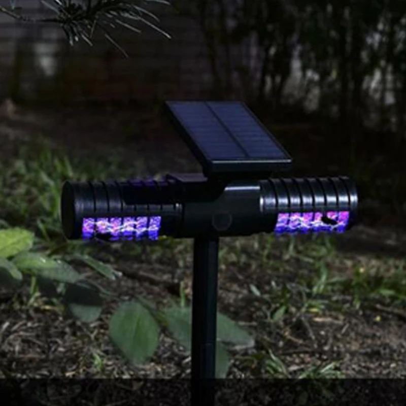 Mosquito Repellent Killer Lamp Solar Powered Outdoor Garden LED Light Mosquito Pest Insect Lighting LED Solar Garden Light  (4)