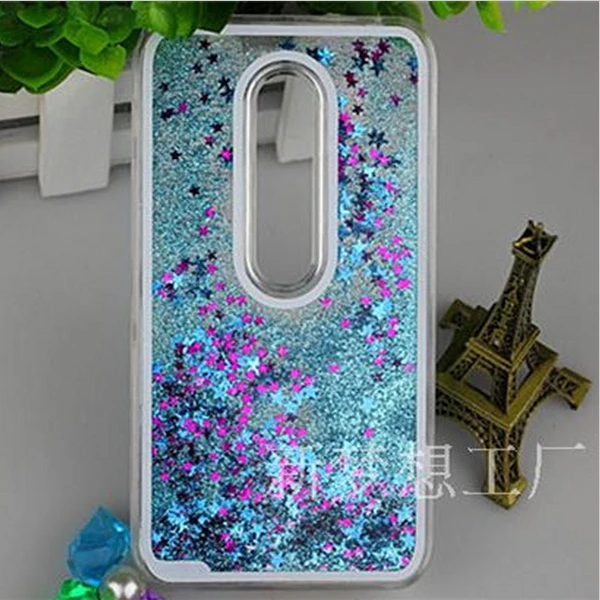 Мода Ясно Динамически Жидкостное Блеск Красочный Блестка Песок Плывун Case Cover для