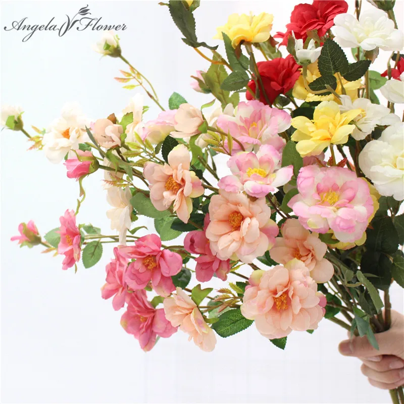 

7 branch 76 cm artificial roses party wedding decor Christmas home table office flower Valentine's Day gift silk flower bouquet