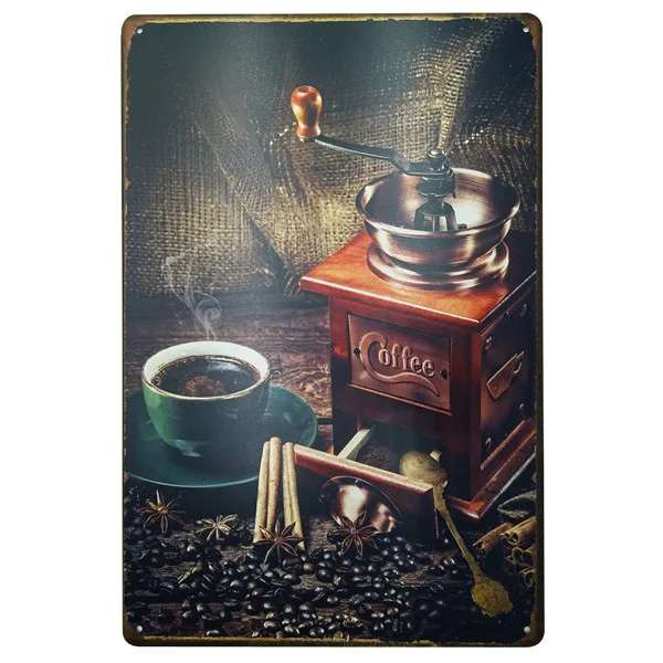 Кофейное меню Декор неоновая металлическая жестяная вывеска винтажная табличка для напитков Европейский Стиль Прямоугольная доска для напитков настенная тарелка 20x30 см - Цвет: n