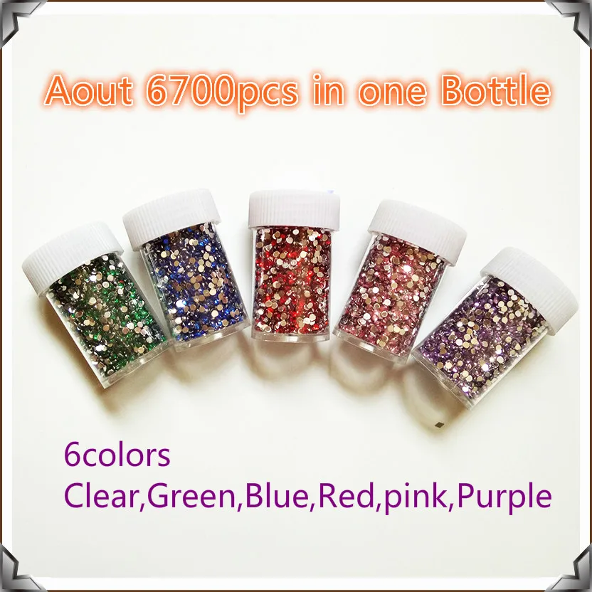 

6700pcs/bottle 2mm Rhinestones Strass Round Acrylic Loose Non-Hotfix Rhinestone Flatback Nail Art Crystal Strass Rhinestones