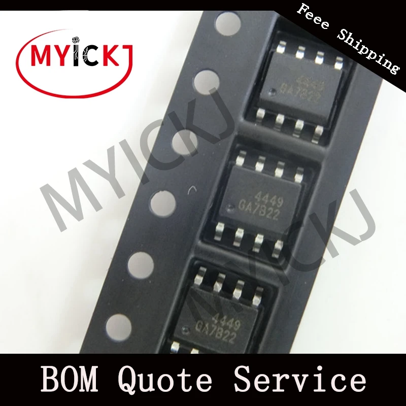 

10pcs AO4449 IC CHIP MOSFET P-CH 30V 7A sop 8 4449 new original