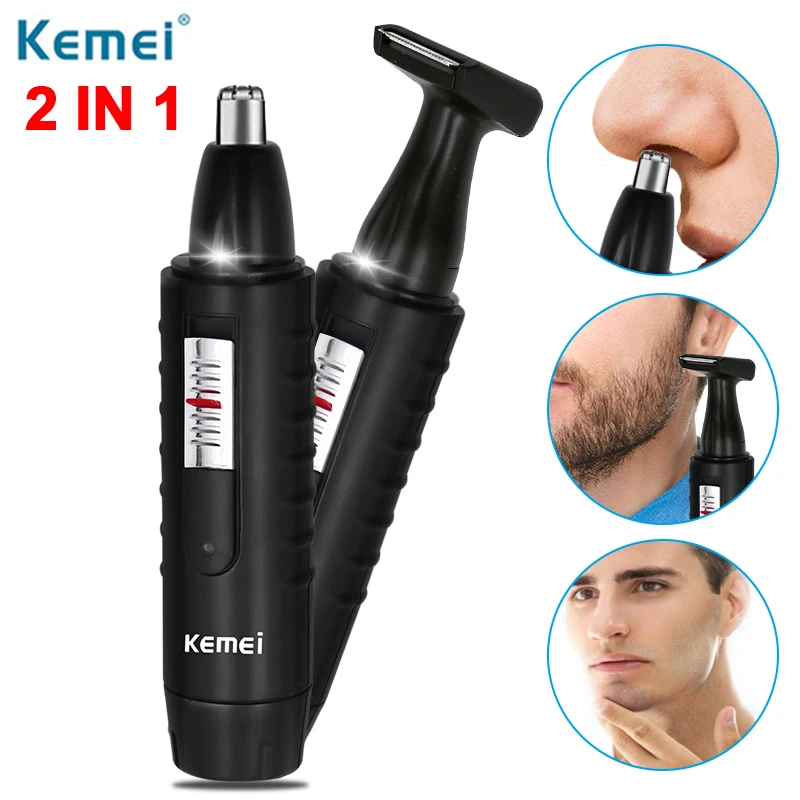 Kemei-9688 перезаряжаемые 2 в 1 Electrice волос триммер бритвы Нос ушей удаления машина для мужчин - изображение