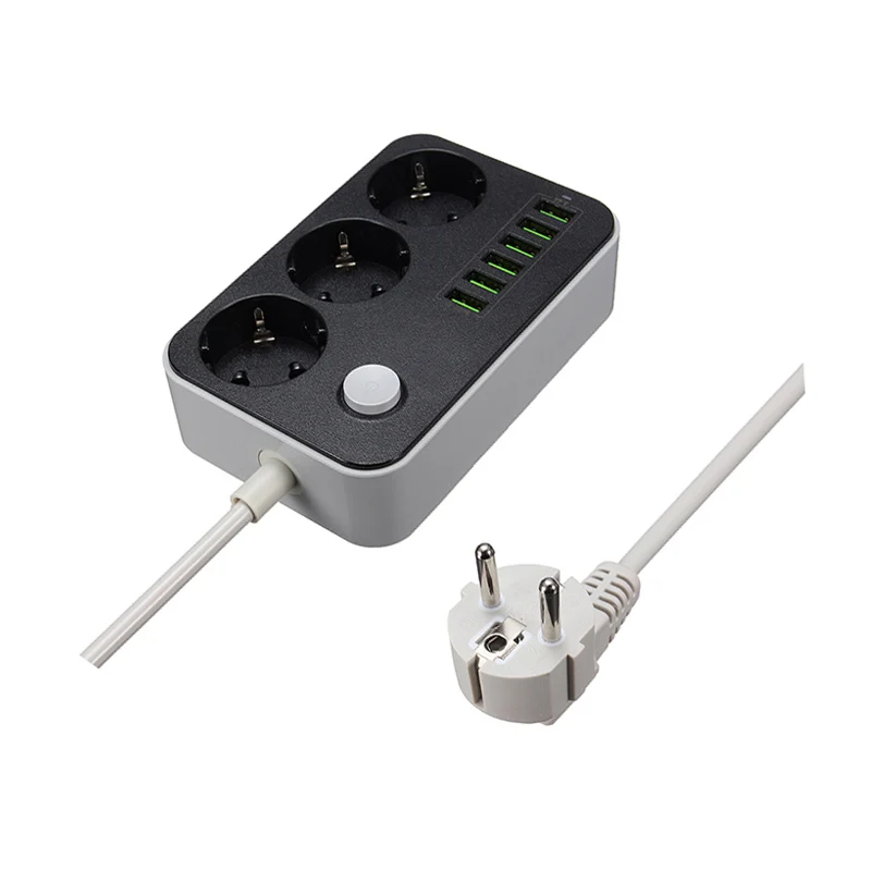 LDNIO Smart USB адаптер Мощность полосы Зарядное устройство 6 Порты и разъёмы 5V 3.4A 2.4A 3