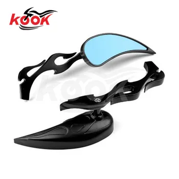 1 pair motorcycle backup mirror motorbike for Harley Davidson Yamaha kawasaki free shipping Universal 8mm 10mm