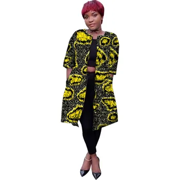 

Fashion Womens African Clothing Coats Trench Lady Ankara Women Coats Print Batik Costume African Open Stitch Clothes Customized