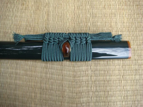 Японский самурайский меч Sageo ручной плетеный шнур для катаны ножны, скаббард веревка-несколько цветов на выбор бренд - Цвет: Green