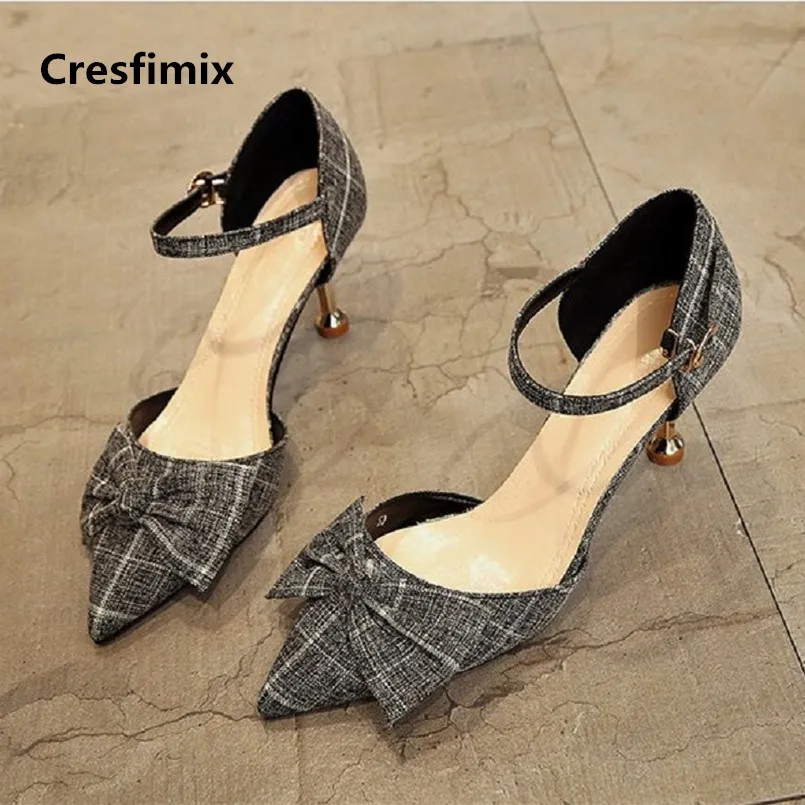 Women Cute Cool Comfortable Spring & Summer Pointed Toe Black High Heel Shoes Lady Casual Party Sweet High Heel Shoes E2379 Women Cute Cool Comfortable Spring & Summer Pointed Toe Black High Heel Shoes Lady Casual Party Sweet High Heel Shoes E2379