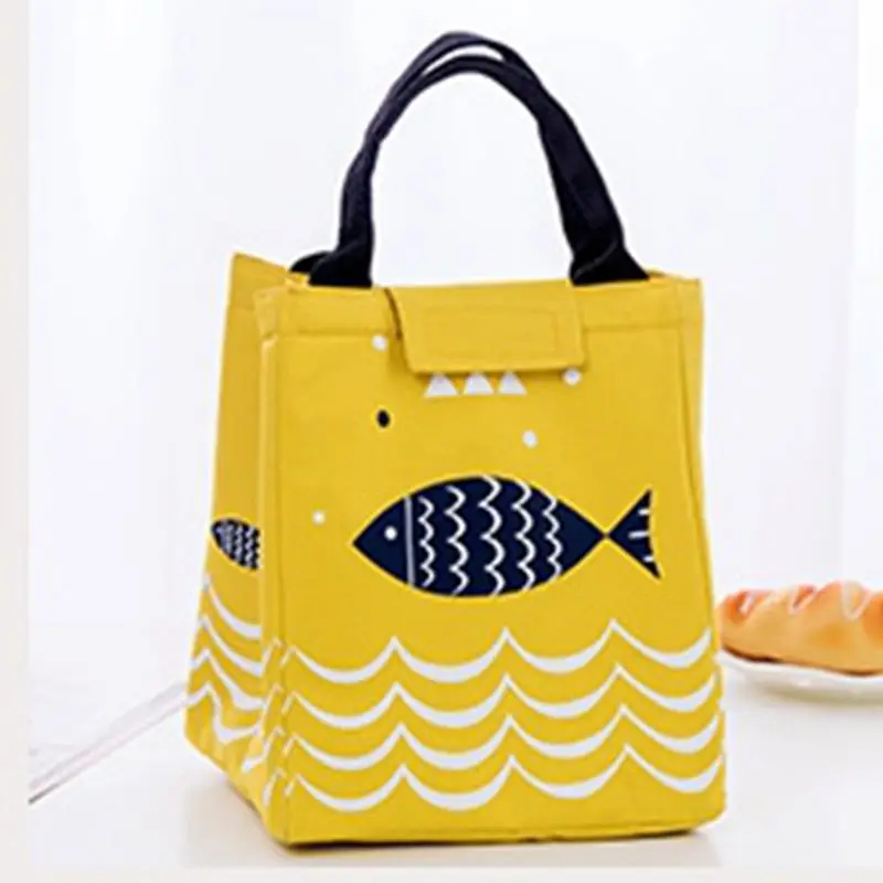 Желтая рыбка пищевая изоляционная сумка для хранения обеда сумка для пикника на открытом воздухе обеденная сумка для хранения изоляционная холодная Портативная сумка для льда - Цвет: Цвет: желтый