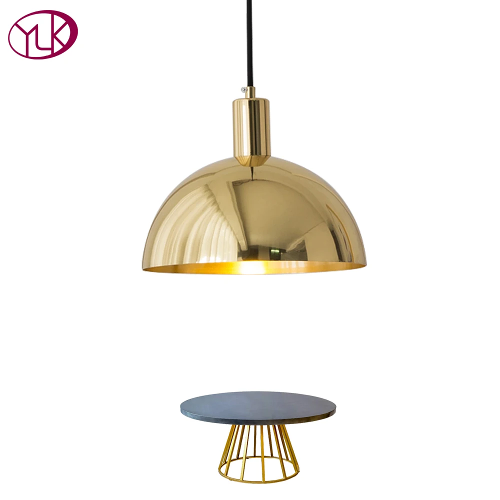 

Youlaike Modern Gold pendant light personality Restaurant Bar Pot Cover Design LED pendant Lamp Home Decor Hanging Lighting