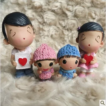 

1:12 Doll House Accessories Dollhouse Miniature Doll Family Mom and Dad Boy Girl Dolls Accessories Toy