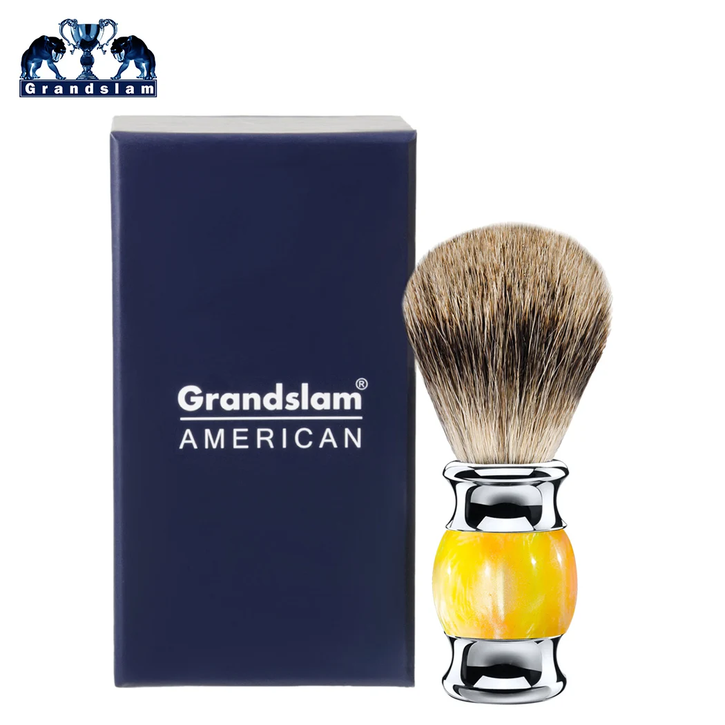 

Grandslam Finest Badger Hair Shaving Brush with Men Clearance Face Cleaning for Razor Double Edge Safety Straight Classic Razor