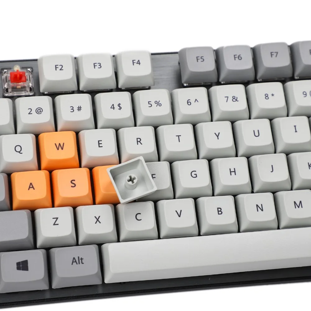 Новое поступление XDA 87 ANSI серый оранжевый смешанный Лотос Keyset Dye-sub Dye Сублимация Keycap для MX механическая клавиатура TKL 61 filco