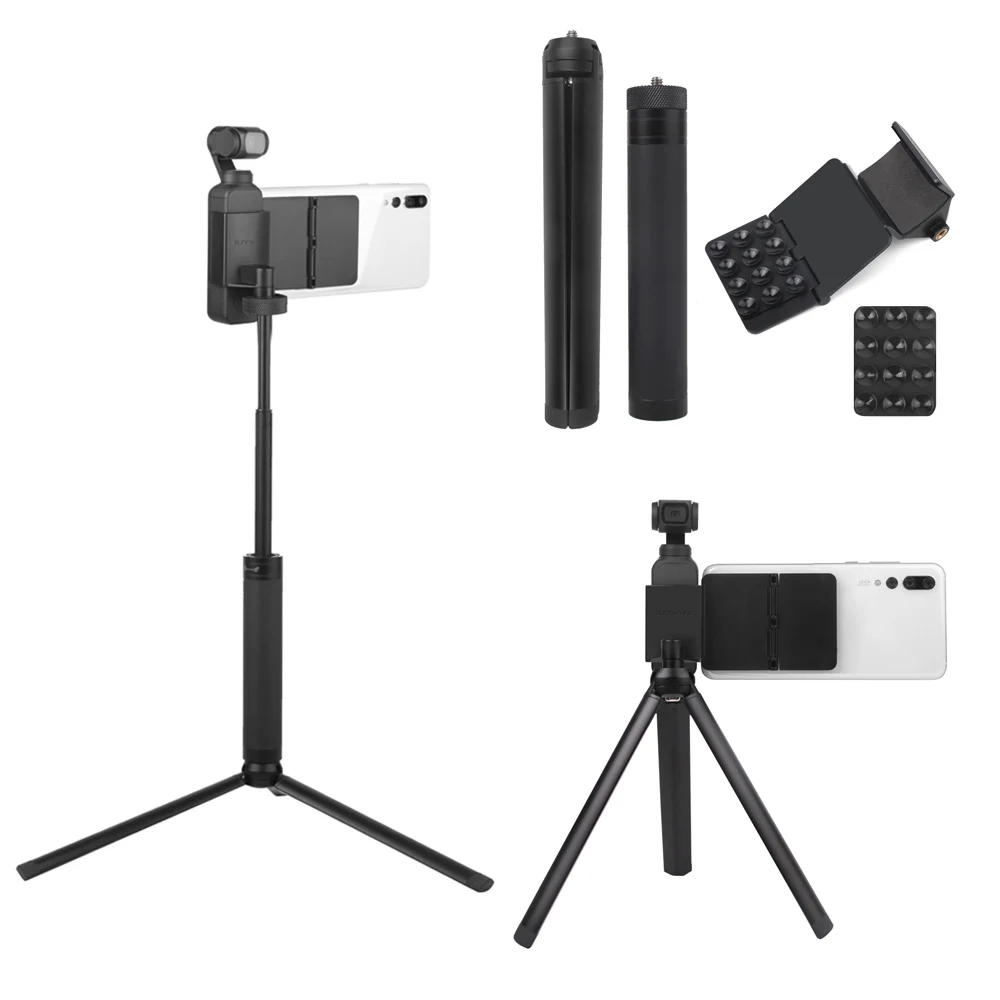 

Phone Suction Cup Bracket Extending Rod Tripod Holder Mount for dji osmo pocket camera expansion kit handheld gimbal accessories