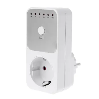 

EU Plug Electricity Power Metering Socket 10Hr Timer Socket Countdown Intelligent Time Setting Swtich Timer Control Socket