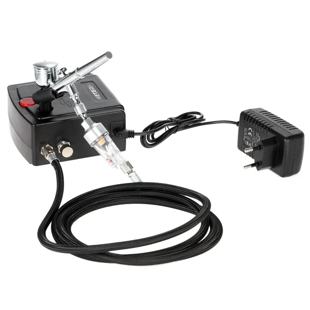 

Meterk 100-250V Professional Airbrush Gravity Feed sandblaster paint spray gun for Tattoo Manicure Cake Air-Brush Nail Tool Set