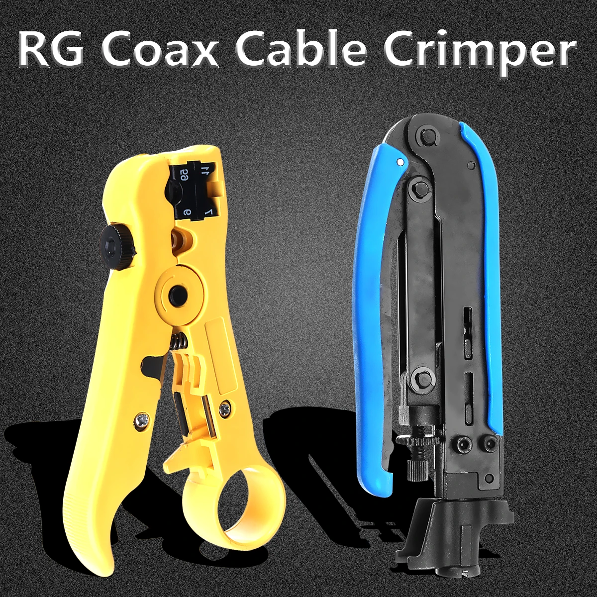 

Flat Round Wire Coax Coaxial Stripping Tool Universal Cable Stripper Cutter Stripping Pliers Tool for Network RG59 RG6 RG11