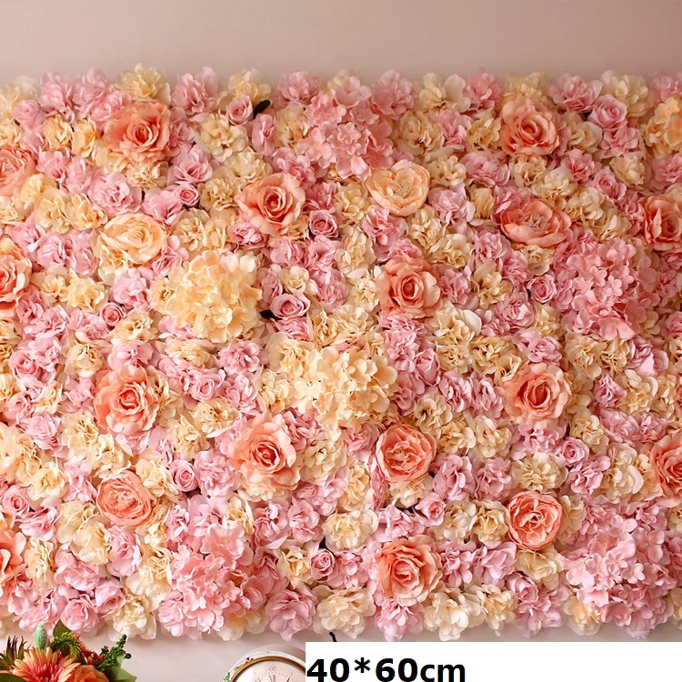 Высокое качество 40x60 см Шелковая Роза искусственная коврики с цветами свадебные украшения цветок стены романтический для свадьбы задний план украшения