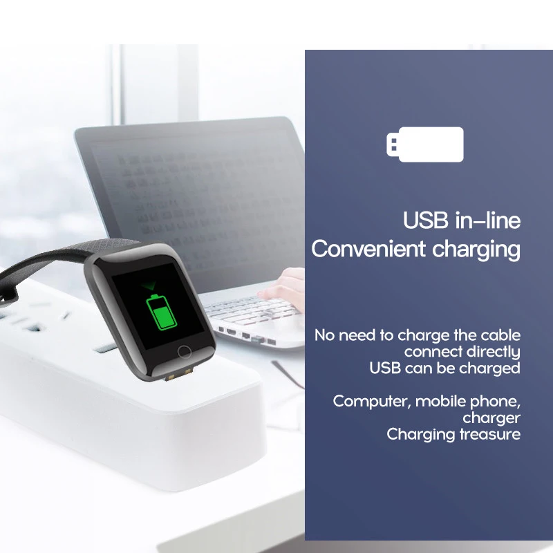 Online Reloj inteligente para hombre, resistente al agua, deporte, Fitness, actividad, rastreador, mujer, reloj inteligente, pulsera de monitorización del sueño Multi idioma